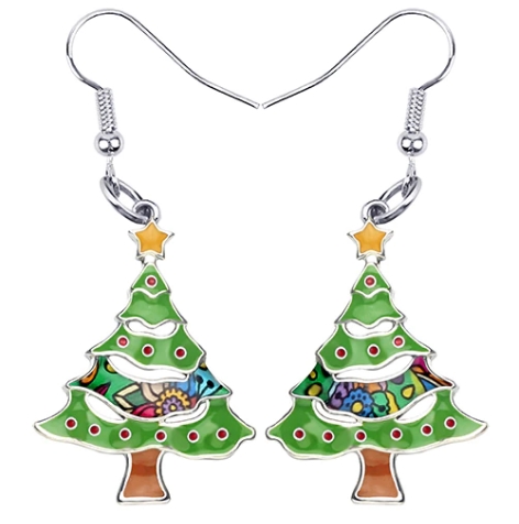 6 paires Boucles d'oreilles arbre de Noël, Mode en ligne