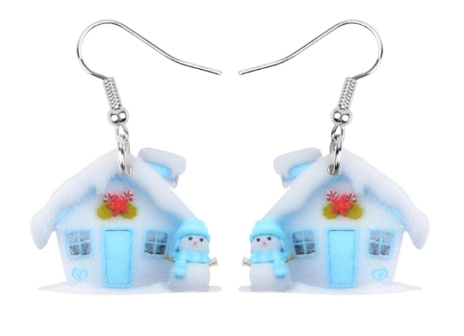 Boucles D'oreilles Mignonnes En Forme De Bonhomme De Neige - Neuf Avec étiquettes