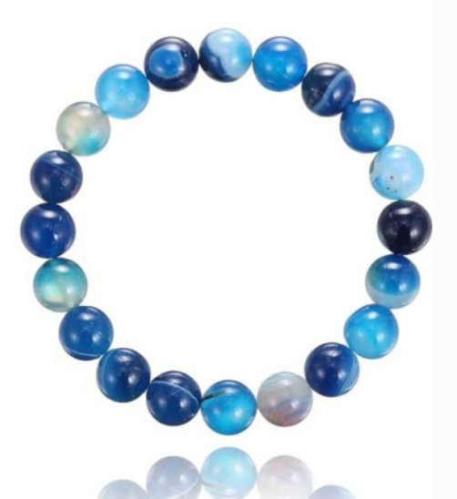 Bracelet En Angélite 8mm - Kalum Creations
